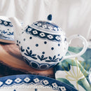 Awasaka Japan Blue & White Polka Dots Tea & Dinnerware Collection - Lovera Collections