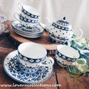 Awasaka Japan Blue & White Polka Dots Tea & Dinnerware Collection - Lovera Collections
