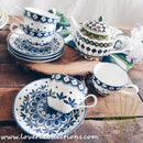 Awasaka Japan Blue & White Polka Dots Tea & Dinnerware Collection - Lovera Collections
