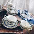 Awasaka Japan Blue & Yellow Floral Tea & Dinnerware Collection - Lovera Collections