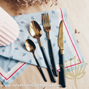 Gold with Black Handles Stainless Steel SS304 Ion Plated Cutlery - Lovera Collections