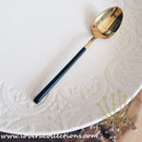 Gold with Black Handles Stainless Steel SS304 Ion Plated Cutlery - Lovera Collections