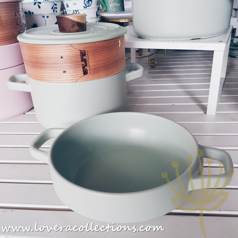 *LAST PRICE CLEARANCE* Pastel Colors Double Claypots with Steamer Basket - Lovera Collections