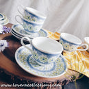 Awasaka Japan Green & Blue Daisy Tea & Dinnerware Collection - Lovera Collections