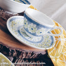 Awasaka Japan Green & Blue Daisy Tea & Dinnerware Collection - Lovera Collections