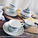 Awasaka Japan Green & Blue Daisy Tea & Dinnerware Collection - Lovera Collections