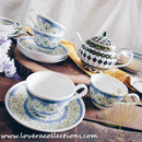 Awasaka Japan Green & Blue Daisy Tea & Dinnerware Collection - Lovera Collections