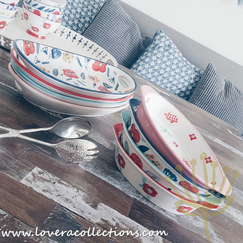 *BUY 1 FREE 1 PROMO* Handmade Assorted Prints Oval Baking Dishes & Trays - Lovera Collections