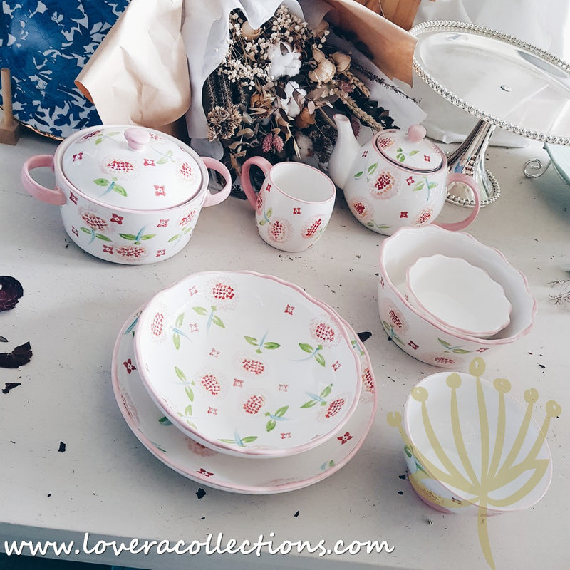 *LAST PRICE CLEARANCE PROMO* Handmade Pink Blossom Drinkware & Dinnerware Collection - Lovera Collections