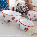 *LAST PRICE CLEARANCE PROMO* Handmade Red Floral Drinkware & Dinnerware Collection - Lovera Collections