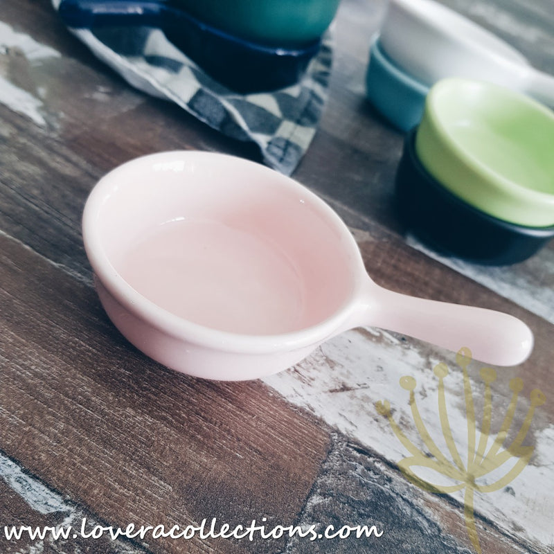 Kalours Assorted Colors Mini Condiments Dishes w Single Handle - Lovera Collections