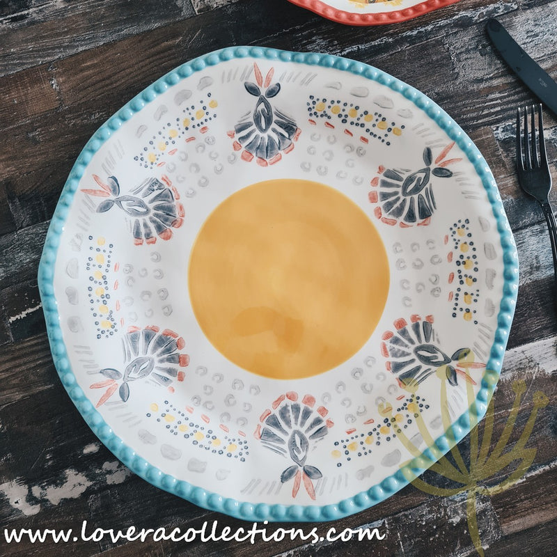 Afrocentric Light Blue Dinnerware & Serveware Collection - Lovera Collections