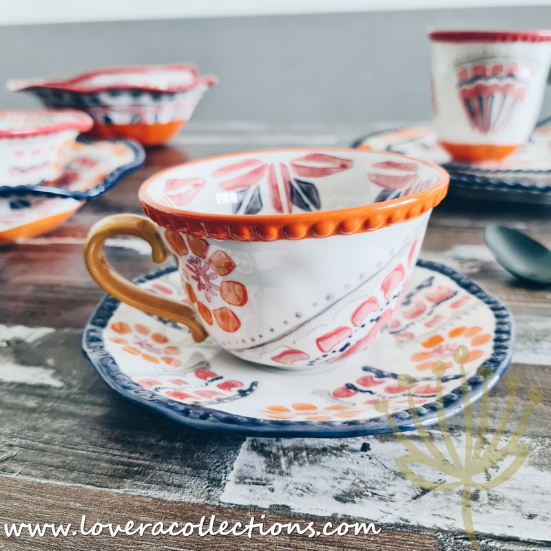 Afrocentric Orange Dinnerware & Serveware Collection - Lovera Collections