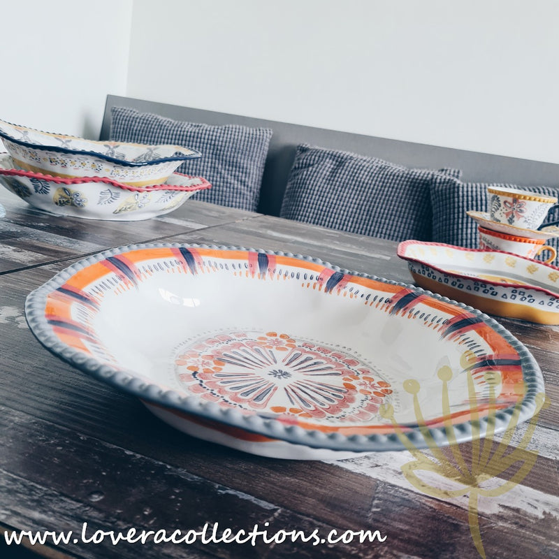 Afrocentric Orange Dinnerware & Serveware Collection - Lovera Collections