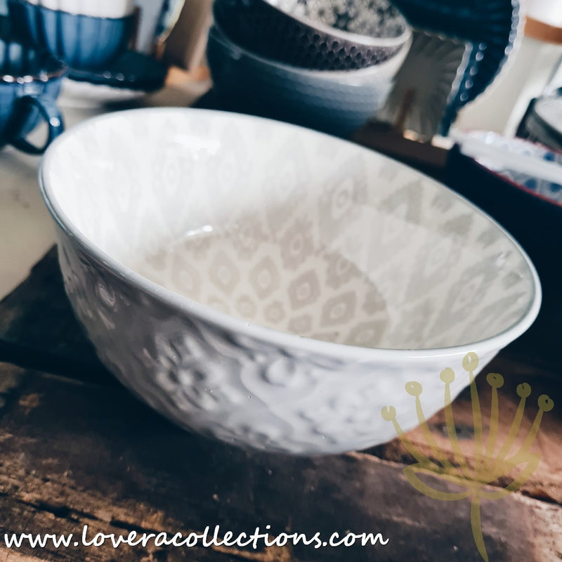 *40% OFF CLEARANCE PROMO* Repeat Royal Embossed Serving Bowl