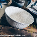 *50% OFF +BUY 1 FREE 1 PROMO* Repeat Grey Royal Embossed Serving Bowl