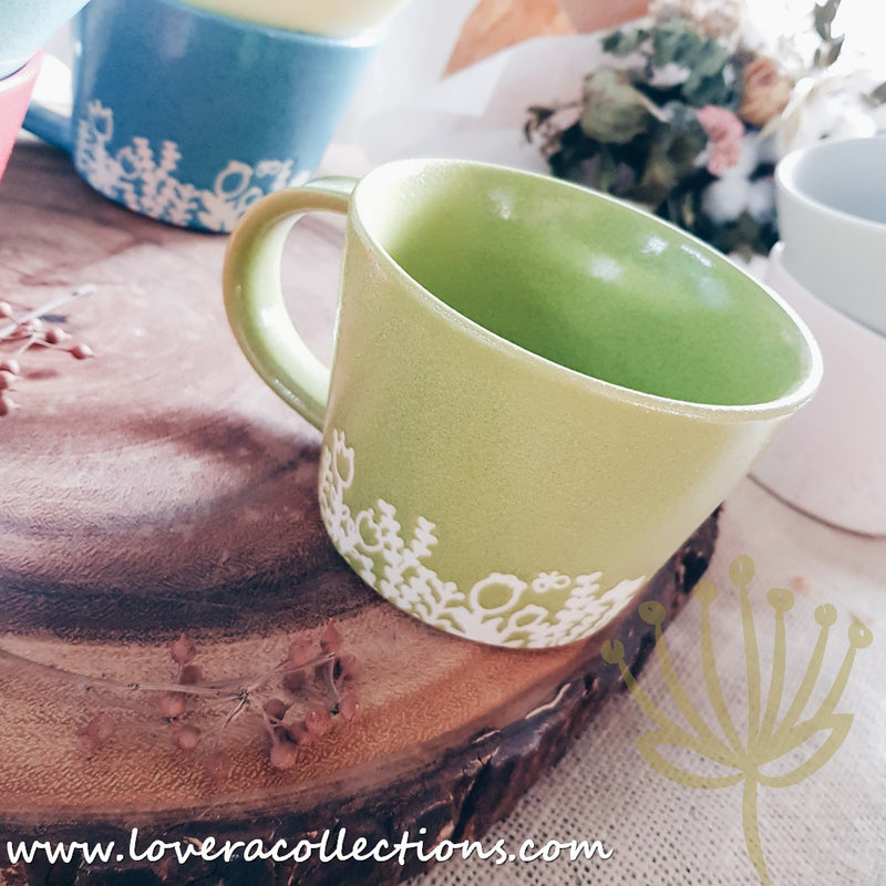 Chikudouen x Lovera Floral Embossed Mugs - Lovera Collections