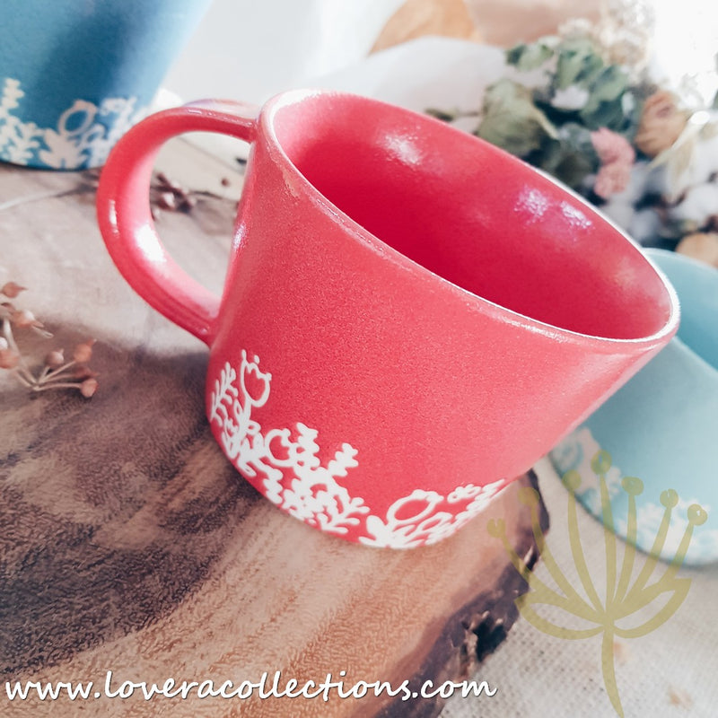 Chikudouen x Lovera Floral Embossed Mugs - Lovera Collections