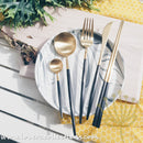 Lux Gold Black Stainless Steel SS304 Cutlery Collection - Lovera Collections