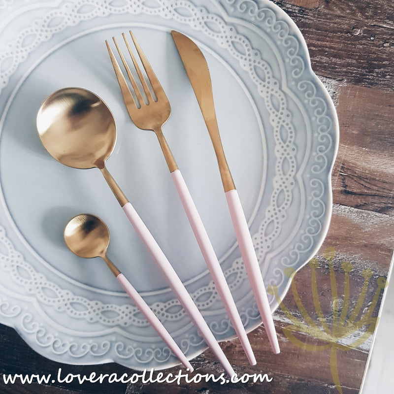 Lux Gold Peach Stainless Steel SS304 Cutlery Collection - Lovera Collections