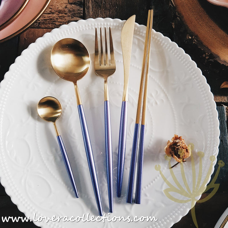 Lux Gold Purple Stainless Steel SS304 Cutlery Collection - Lovera Collections