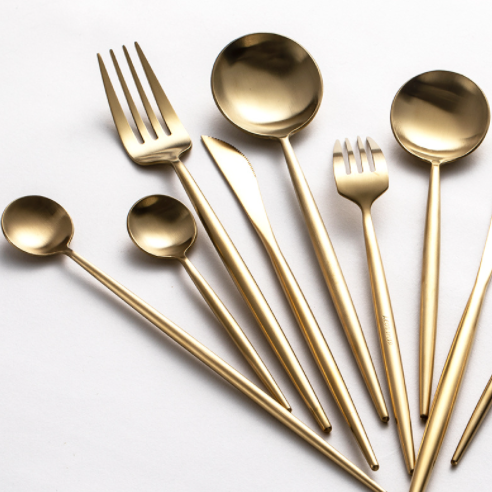 Lux Gold Matt Stainless Steel SS304 Cutlery Collection - Lovera Collections