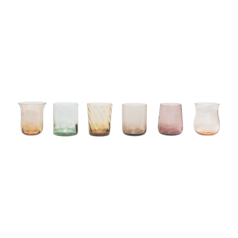 Bitossi Set 6 Textured Water Tumblers / Glasses