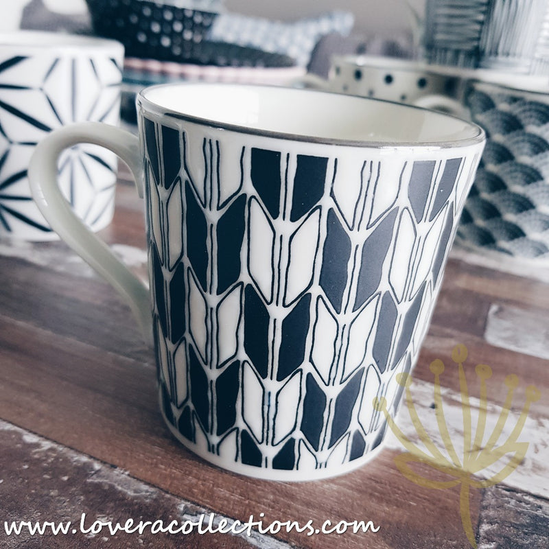 Awasaka Black & White Modern ARROWS Dinnerware Collection - Lovera Collections