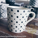 Awasaka Black & White Modern DOTS Dinnerware Collection - Lovera Collections