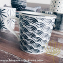 Awasaka Black & White Modern WAVES Dinnerware Collection - Lovera Collections
