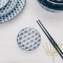Awasaka Black & White Modern WAVES Dinnerware Collection - Lovera Collections