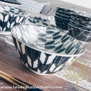 Awasaka Black & White Modern ARROWS Dinnerware Collection - Lovera Collections