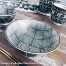 Awasaka Black & White Modern CHECKS Dinnerware Collection - Lovera Collections