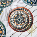 *60% OFF CLEARANCE PROMO* Mandala Green & White Salad Plate