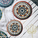*60% OFF CLEARANCE PROMO* Mandala Green & White Salad Plate