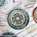 *60% OFF CLEARANCE PROMO* Mandala Green & White Salad Plate