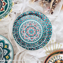 *60% OFF CLEARANCE PROMO* Mandala Green & White Salad Plate