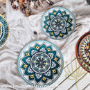 *60% OFF CLEARANCE PROMO* Mandala Green & White Salad Plate