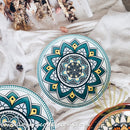 *60% OFF CLEARANCE PROMO* Mandala Green & White Salad Plate