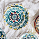 *60% OFF CLEARANCE PROMO* Mandala Green & White Salad Plate