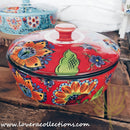 *50% CLEARANCE SALE* Assorted Prints Round Pot w Cover