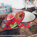 *50% CLEARANCE SALE* Assorted Prints Round Pot w Cover