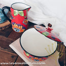 *50% CLEARANCE SALE* Assorted Prints Round Pot w Cover