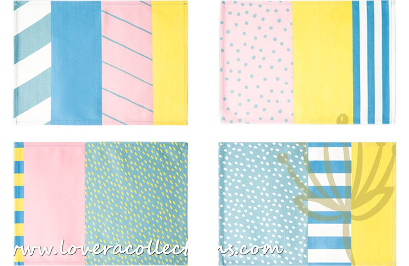*LAST PRICE CLEARANCE PROMO* Bitossi Italy Rio Set of 4 Placemats - Lovera Collections