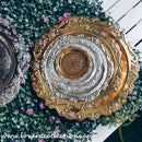 *70% CLEARANCE SALE* Rosette Chrome Metal Trays