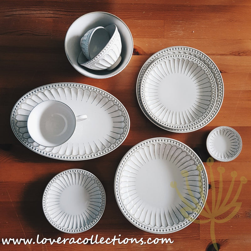 Royal Beaded White Dinnerware Collection