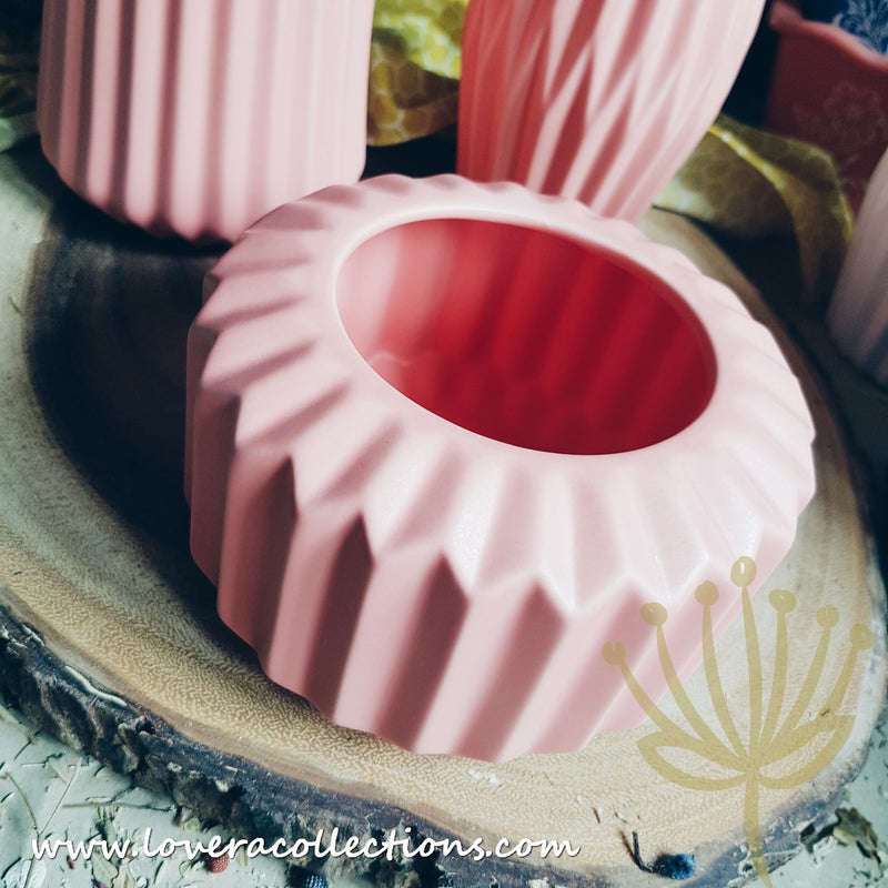 *LAST PRICE CLEARANCE PROMO* Scandinavian Ribbed Short Vases - Lovera Collections