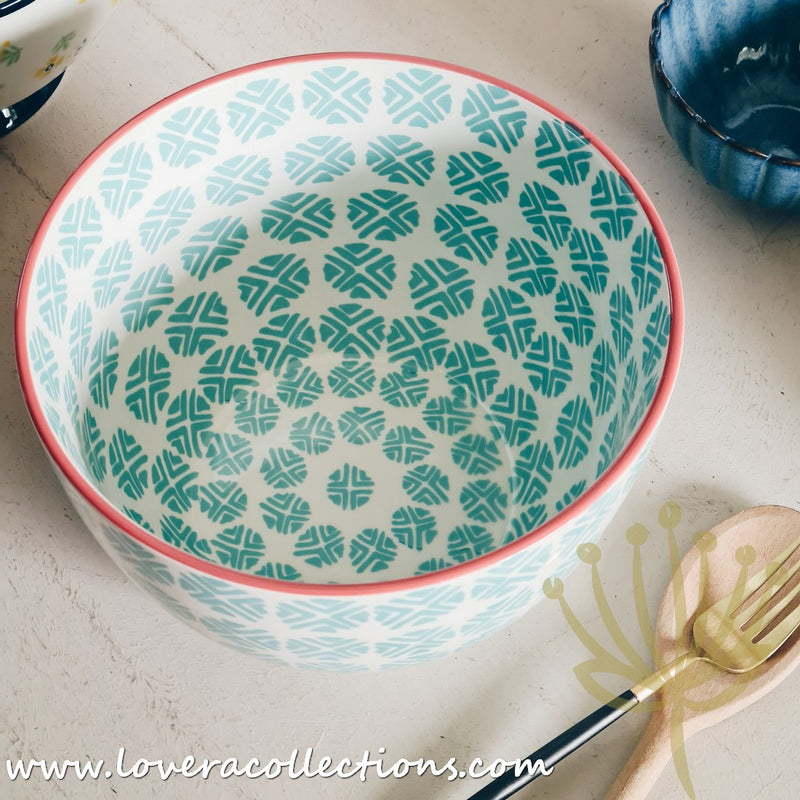 *50% OFF CLEARANCE PROMO* Turquoise Blossom Mixing Bowl