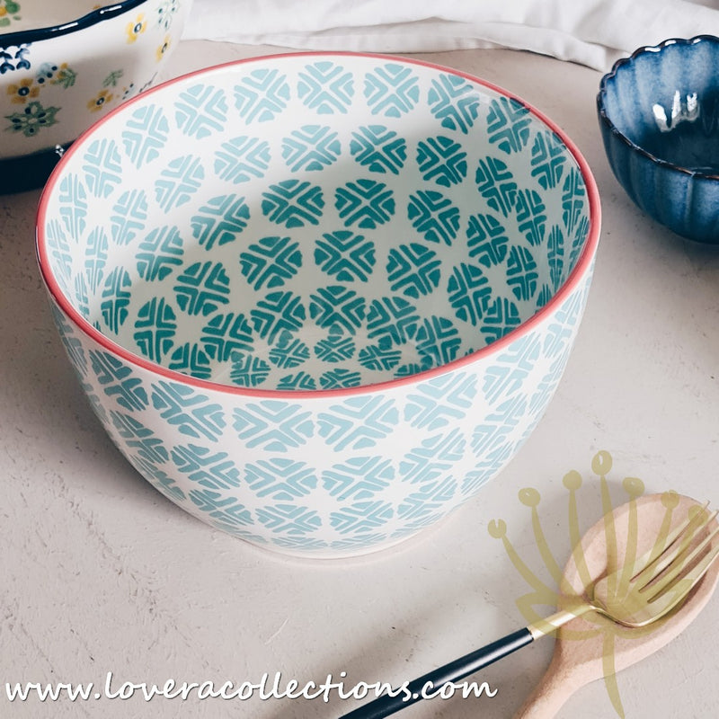 *50% OFF CLEARANCE PROMO* Turquoise Blossom Mixing Bowl