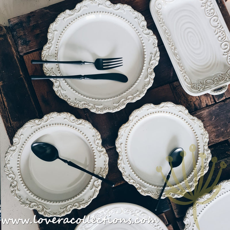 *BUY 1 FREE 1 PROMO* Victorian White Salad Plate
